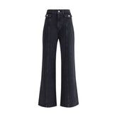 7FOR Black Cotton Jeans Denim